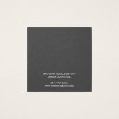 Carte de présentation de bijoux en forme de carré  (Dos)