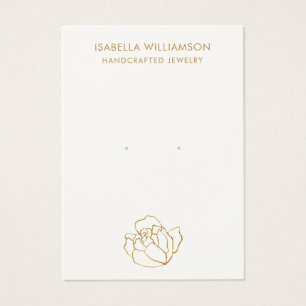 Carte de présentation de bijoux en or rose aquarel