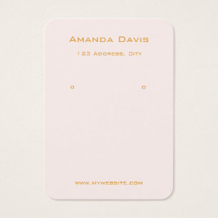Carte de présentation de bijoux photo QR rose blus