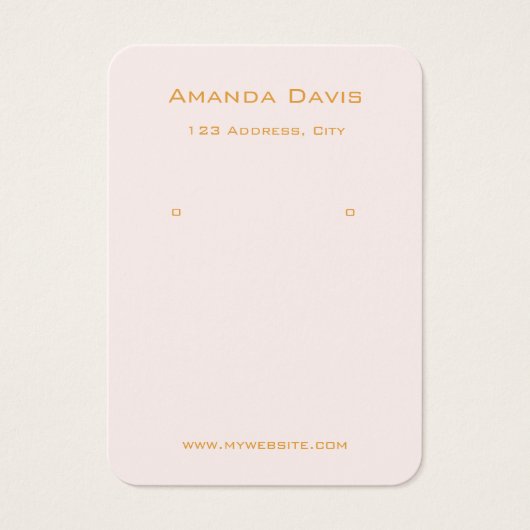 Carte de présentation de bijoux photo QR rose blus (Devant)