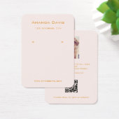 Carte de présentation de bijoux photo QR rose blus (Bureau)