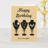 Carte de présentation de bijoux pour un joyeux ann (Fleur jaune)