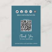 Carte de Présentation de Bijoux QR Sociale à Feuil (Dos)