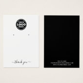 Carte de présentation de bijoux simple avec logo p (Devant & derrière)