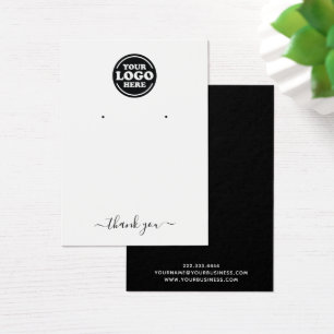 Carte de présentation de bijoux simple avec logo p