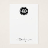 Carte de présentation de bijoux simple avec logo p (Devant)
