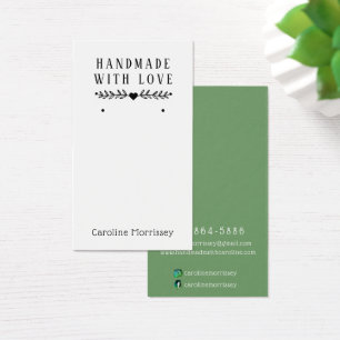 Carte de présentation de bijoux simple pour boucle