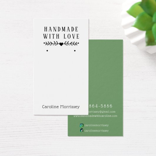 Carte de présentation de bijoux simple pour boucle (Bureau)