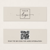 Carte de présentation de boucle d'oreille à logo a (Devant & derrière)