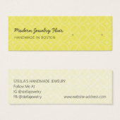 Carte de présentation de boucle d'oreille à motif  (Devant & derrière)