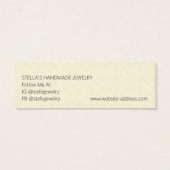 Carte de présentation de boucle d'oreille à motif  (Dos)