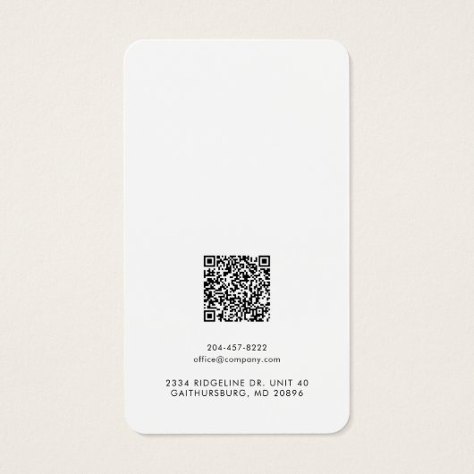 Carte de présentation de boucle d'oreille avec cod (Dos)