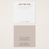 Carte de présentation de boucle d'oreille moderne (Devant & derrière)