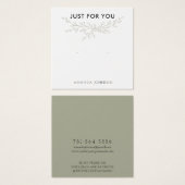 Carte de présentation de boucle d'oreille moderne  (Devant & derrière)