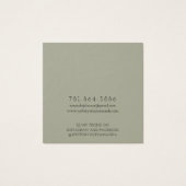 Carte de présentation de boucle d'oreille moderne  (Dos)