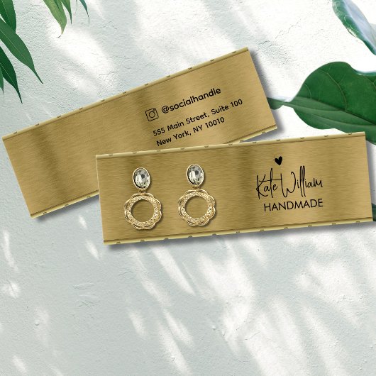 Carte de présentation de boucles d'oreilles à clou