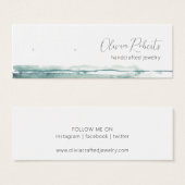 Carte de présentation de boucles d'oreilles à gout (Devant & derrière)