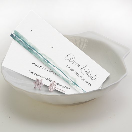 Carte de présentation de boucles d'oreilles à gout