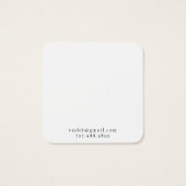 Carte de présentation de boucles d'oreilles à typo (Dos)