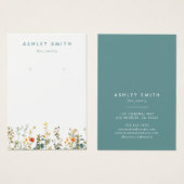 Carte de Présentation de Boucles d'Oreilles avec C (Devant & derrière)