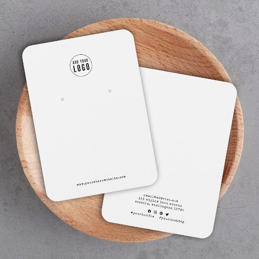 Carte de Présentation de Boucles d'Oreilles avec L