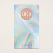 Carte de présentation de boucles d'oreilles avec Q (Devant)