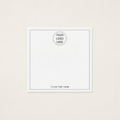 Carte de Présentation de Boucles d'Oreilles avec V (Devant)