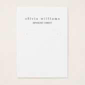 Carte de Présentation de Boucles d'Oreilles Cerclé (Devant)