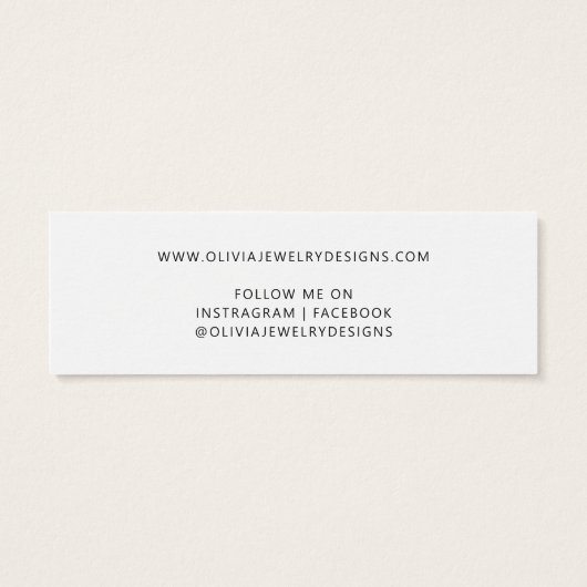 Carte de Présentation de Boucles d'Oreilles Chic A (Dos)