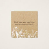 Carte de Présentation de Boucles d'Oreilles Clou F (Dos)