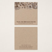 Carte de Présentation de Boucles d'Oreilles Clou F (Devant & derrière)