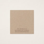 Carte de Présentation de Boucles d'Oreilles Clou F (Dos)