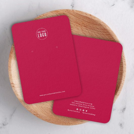 Carte de Présentation de Boucles d'Oreilles de Typ