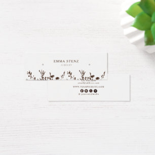 Carte de présentation de boucles d'oreilles en flo