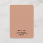 Carte de Présentation de Boucles d'Oreilles en Ter (Dos)