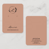 Carte de Présentation de Boucles d'Oreilles en Ter (Devant / Derrière)