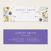 Carte de présentation de boucles d'oreilles fleur (Devant & derrière)