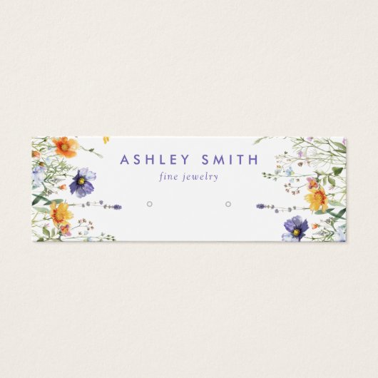 Carte de présentation de boucles d'oreilles fleur (Devant)