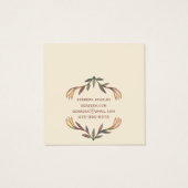 Carte de présentation de boucles d'oreilles floral (Dos)