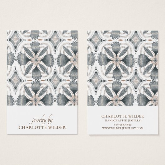 Carte de Présentation de Boucles d'Oreilles Formes (Devant & derrière)