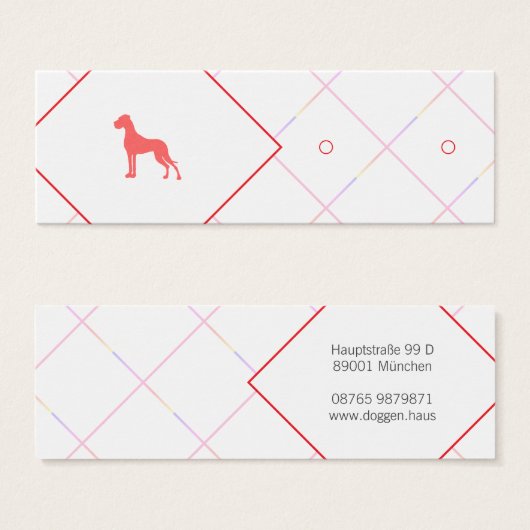 Carte de présentation de boucles d'oreilles Grand (Devant & derrière)