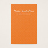Carte de Présentation de Boucles d'Oreilles Orange (Devant)