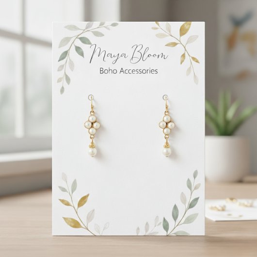 Carte de Présentation de Boucles d'Oreilles Person