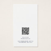 Carte de Présentation de Boucles d'Oreilles QR Cod (Dos)