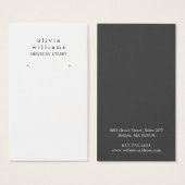 Carte de présentation de boucles d'oreilles Simple (Devant & derrière)