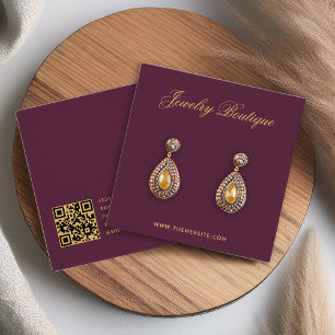 Carte de présentation de boutique Plum Gold avec c