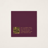 Carte de présentation de boutique Plum Gold avec c (Dos)