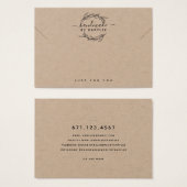 Carte de présentation de bracelet avec feuille de  (Devant & derrière)