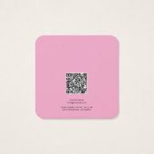 Carte de présentation de code QR de logo d'entrepr (Dos)