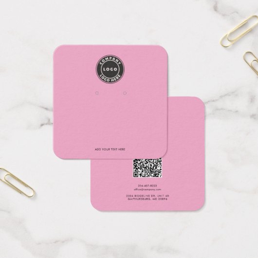 Carte de présentation de code QR de logo d'entrepr (Bureau)